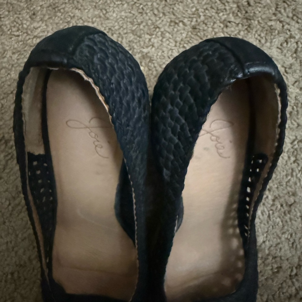 Joie Black Woven Wedge Espadrilles - Picture 8 of 8